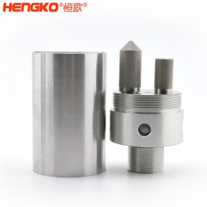 316不銹鋼樣氣過濾器耐高壓高強(qiáng)度易清洗，用于污水管道氣體檢測分析高溫氣體取樣探頭過濾器