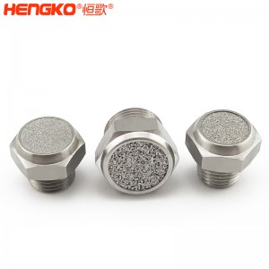 廠家直銷316不銹鋼燒結(jié)消聲器耐高溫降噪，粉末燒結(jié)氣動(dòng)元件可按需定制