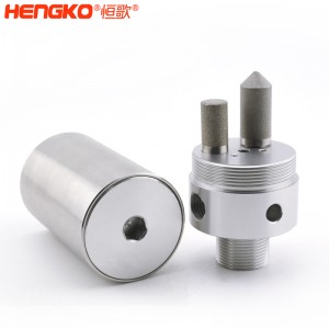 316不銹鋼樣氣過濾器耐高壓高強(qiáng)度易清洗，用于污水管道氣體檢測分析高溫氣體取樣探頭過濾器