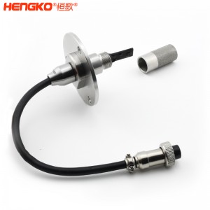 RS485遠(yuǎn)程高精度法蘭盤溫濕度傳感器高靈敏，數(shù)字信號濕度傳感器防水探頭