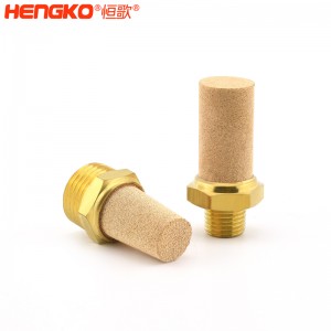 恒歌定制不銹鋼/銅粉氣動(dòng)元件消音器_消音濾芯降噪耐高溫，應(yīng)用于真空泵