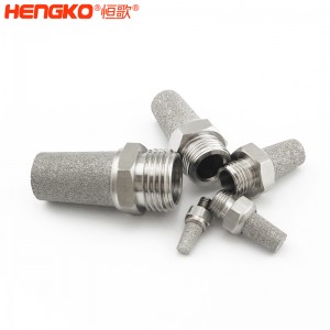 專(zhuān)業(yè)定制燒結(jié)不銹鋼平頭錐形消聲器工業(yè)除塵消音降噪氣動(dòng)元件，應(yīng)用于鼓風(fēng)機(jī)